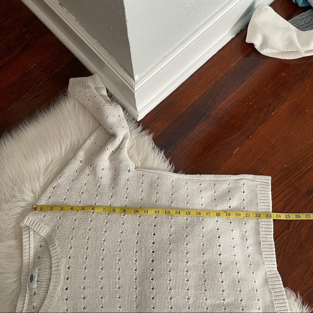 Old Navy White Cream Open Knit Sweater - Picture 5 of 5